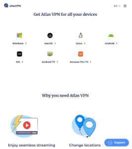 AtlasVPN platforms